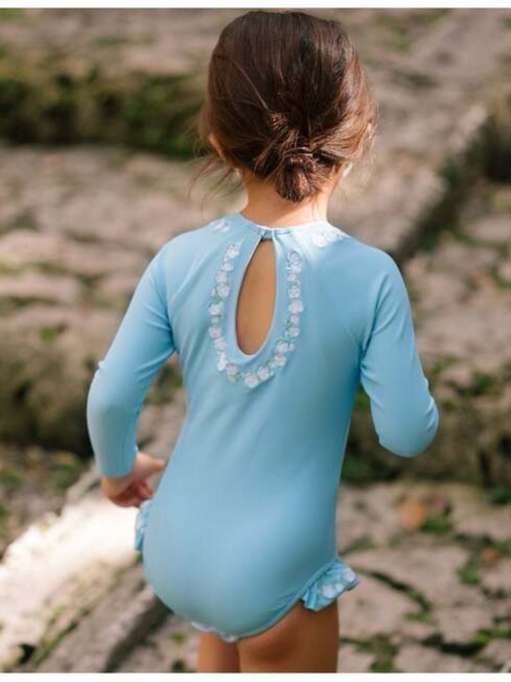 Minnow x FANM MON Lagoon Rashguard One-piece swimsuit NWT 5-6T - Picture 5 of 6